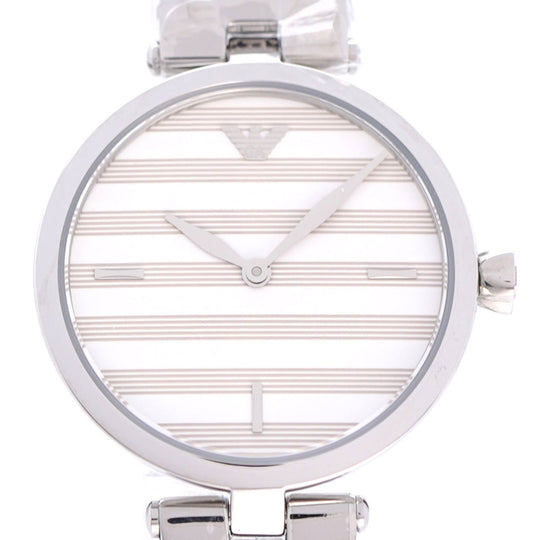Emporio Armani Watches Quartz AR-11195 Stainless Steel border Quartz Women Used Authentic