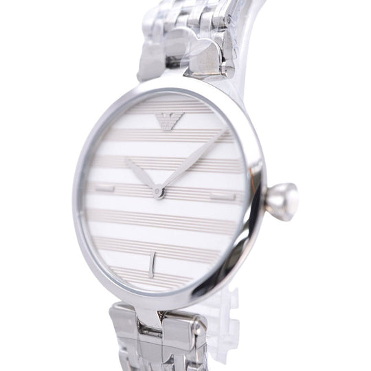 Emporio Armani Watches Quartz AR-11195 Stainless Steel border Quartz Women Used Authentic