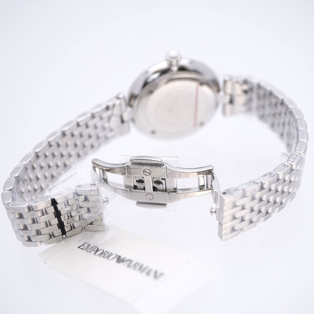 Emporio Armani Watches Quartz AR-11195 Stainless Steel border Quartz Women Used Authentic