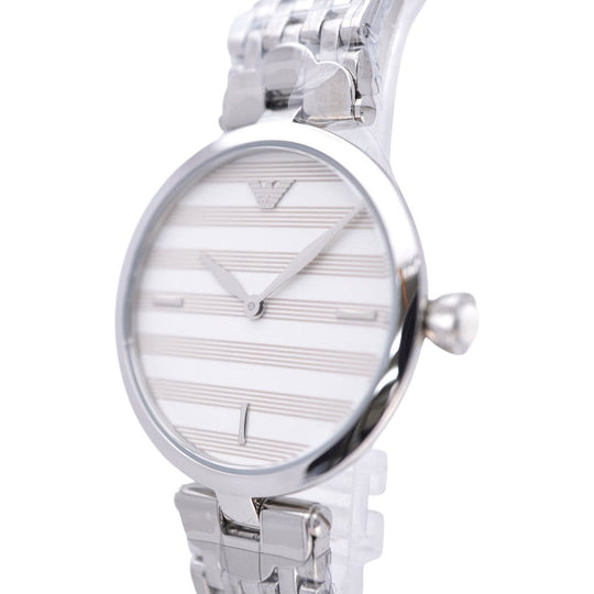 Emporio Armani Watches Quartz AR-11195 Stainless Steel border Quartz Women Used Authentic