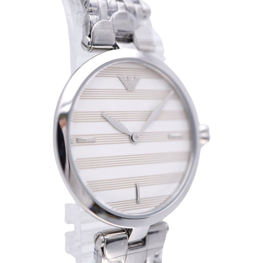 Emporio Armani Watches Quartz AR-11195 Stainless Steel border Quartz Women Used Authentic