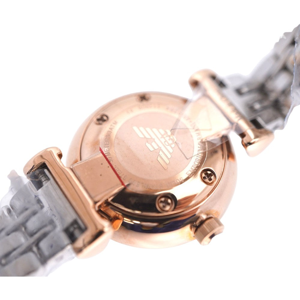 Emporio Armani Watches Quartz AR-11195 Stainless Steel White shell Quartz White shell dial Women Used Authentic