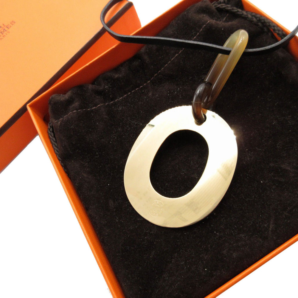 HERMES Necklace Buffalo Horn, Metal black Ism unisex(Unisex) Used Authentic