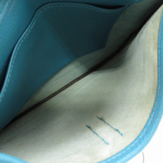 HERMES Shoulder Bag Shave Turquoise Trim 24 Women Used Authentic