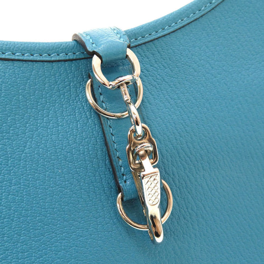 HERMES Shoulder Bag Shave Turquoise Trim 24 Women Used Authentic