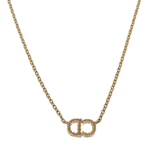 Christian Dior Necklace N0717CDLCY_D301 Stone gold Clairdilune logo CD Women Used Authentic