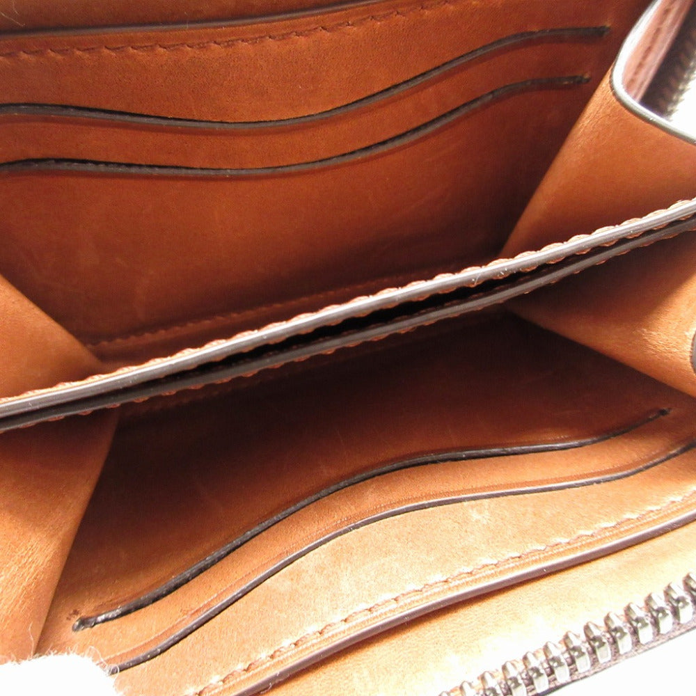 Berluti Coin case leather Brown Wapa Calligraphy unisex(Unisex) Used Authentic