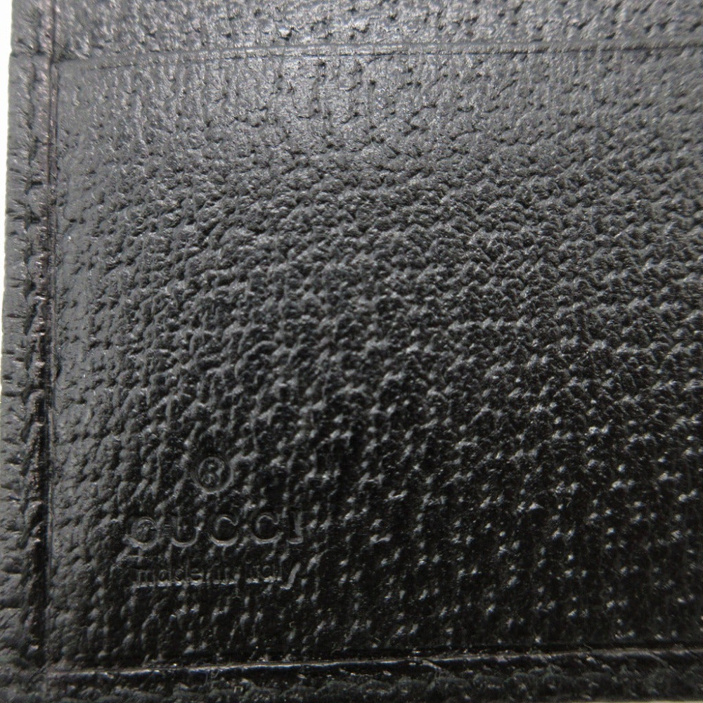 GUCCI Bifold Wallet 154182 GG canvas, leather black W Hook Wallet  Women Used Authentic