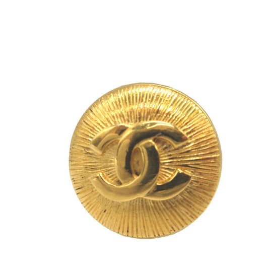 CHANEL Brooch metal gold COCO Mark vintage Women Used Authentic