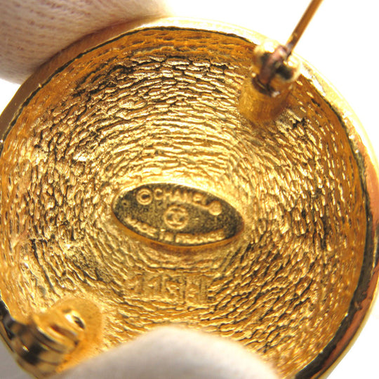 CHANEL Brooch metal gold COCO Mark vintage Women Used Authentic