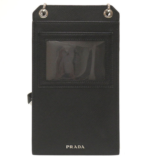 PRADA Shoulder Bag 2ZH068 leather black mini mens Used Authentic