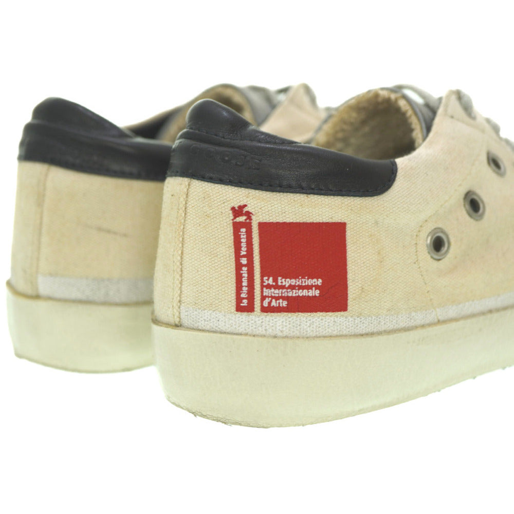 GOLDEN GOOSE sneakers Canvas, Leather beige Super star Women 38 Used Authentic