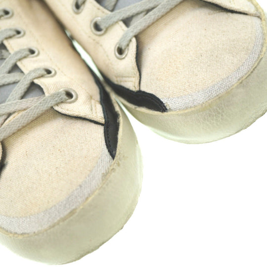 GOLDEN GOOSE sneakers Canvas, Leather beige Super star Women 38 Used Authentic
