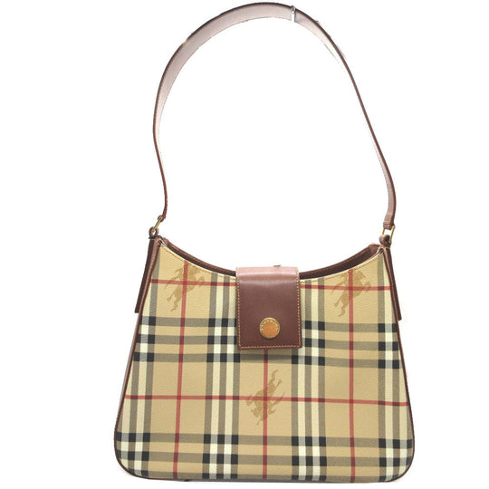 BURBERRY Tote Bag PVC, Leather beige Women Used Authentic