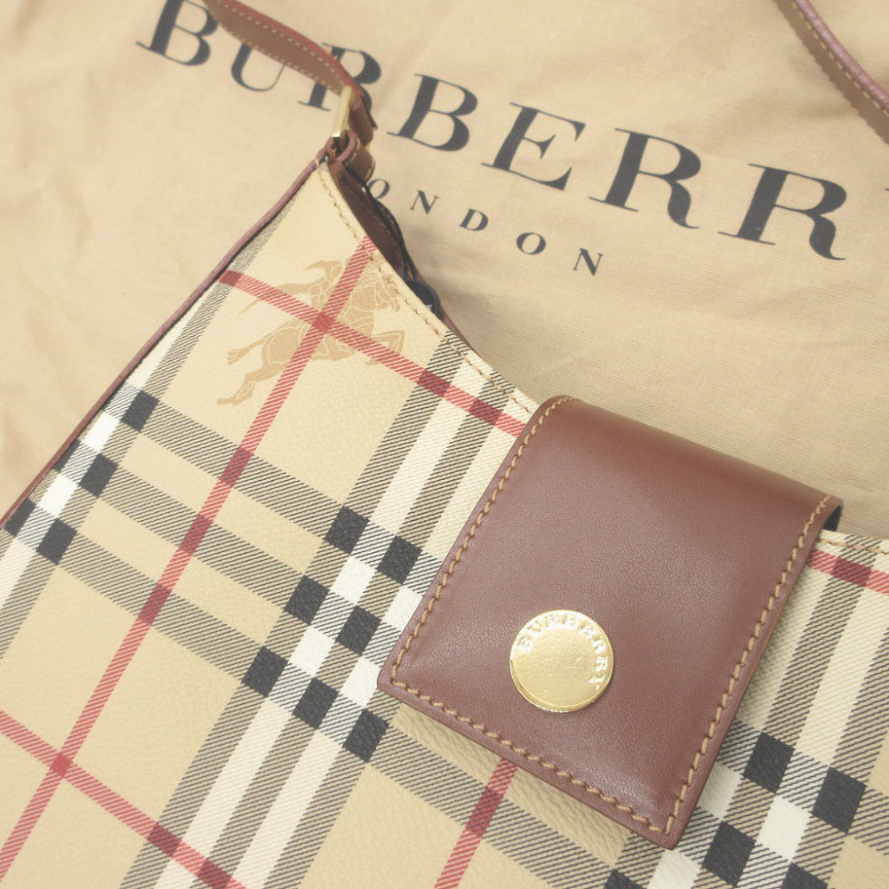 BURBERRY Tote Bag PVC, Leather beige Women Used Authentic