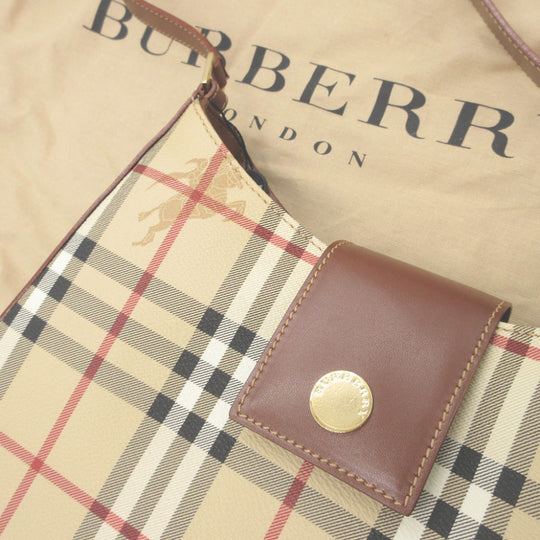 BURBERRY Tote Bag PVC, Leather beige Women Used Authentic