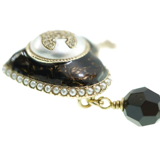 CHANEL Necklace B22 B Faux pearl, metal gold COCO Mark Faux Pearl Heart Necklace Women Used Authentic