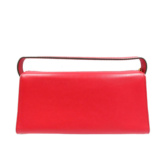 J&M Davidson Shoulder Bag leather Red Eleanor Women Used Authentic