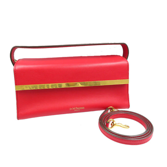 J&M Davidson Shoulder Bag leather Red Eleanor Women Used Authentic