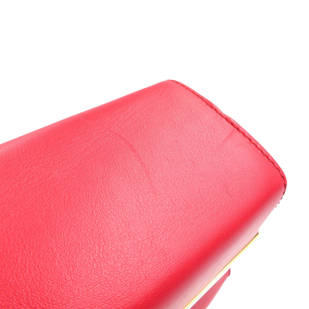 J&M Davidson Shoulder Bag leather Red Eleanor Women Used Authentic