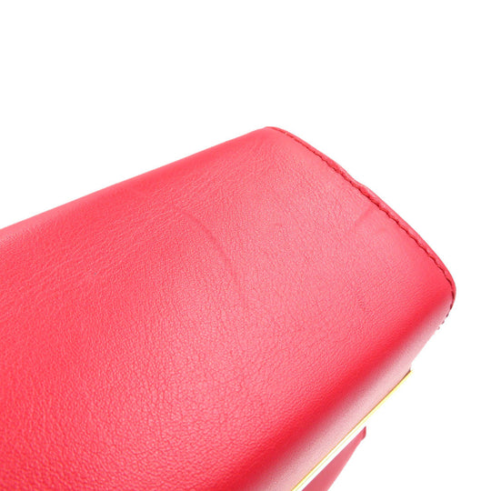 J&M Davidson Shoulder Bag leather Red Eleanor Women Used Authentic
