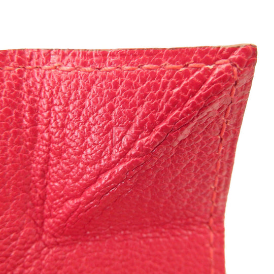 HERMES Coin case Shave Red Le Caranhuit LE48 Women Used Authentic