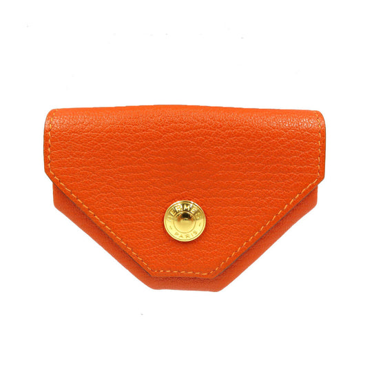 HERMES Coin case Shave Red Le Caranhuit LE48 Women Used Authentic