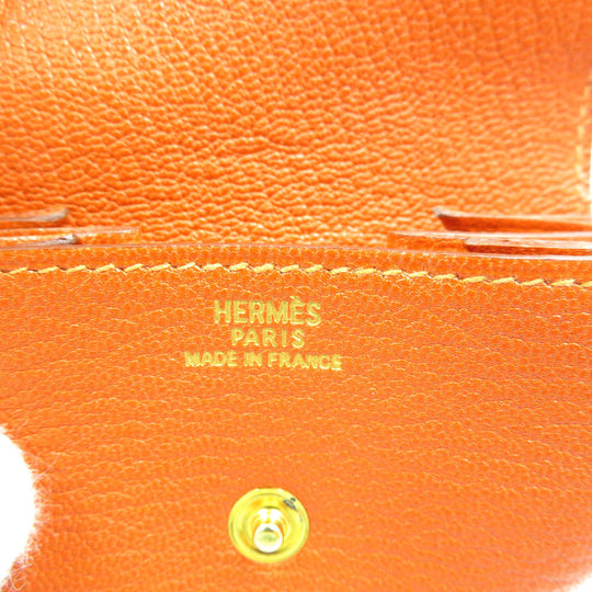 HERMES Coin case Shave Red Le Caranhuit LE48 Women Used Authentic