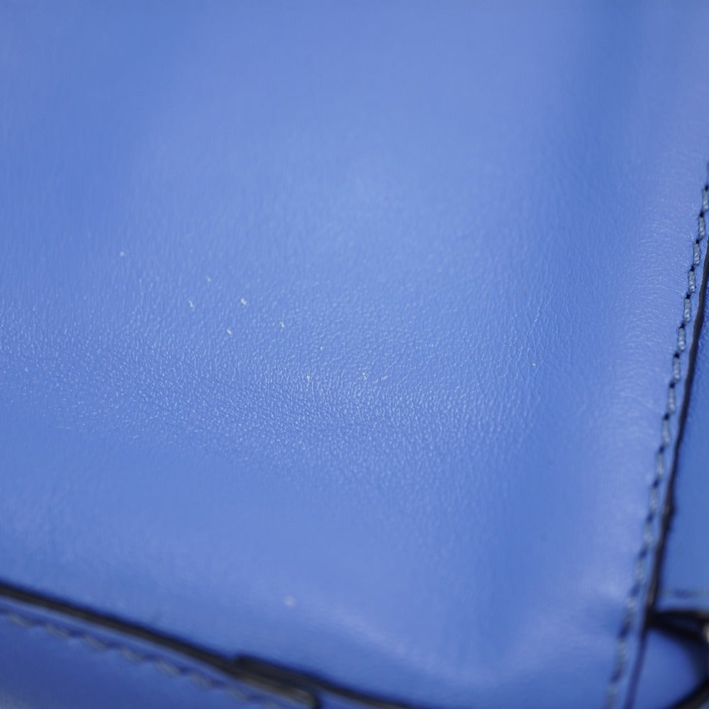 J&M Davidson Shoulder Bag leather blue Pebble Mini ChainShoulder Women Used Authentic