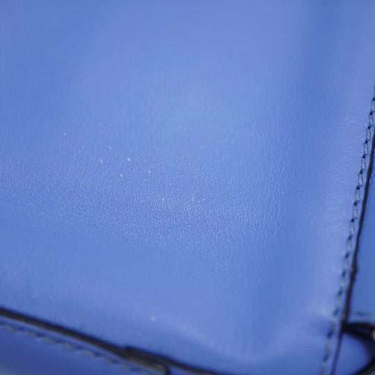 J&M Davidson Shoulder Bag leather blue Pebble Mini ChainShoulder Women Used Authentic