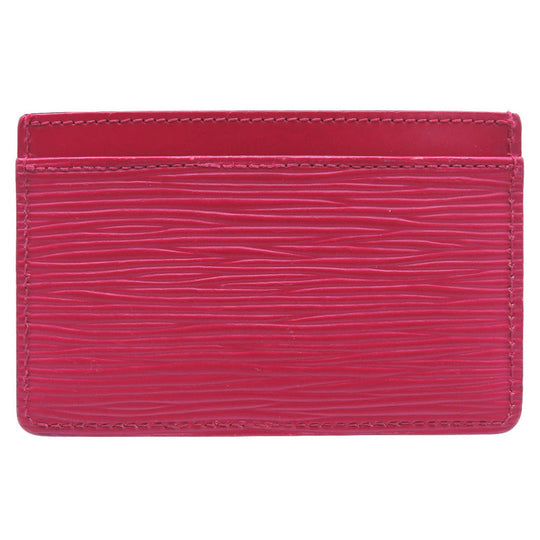 LOUIS VUITTON Card Case M60327 Epi Leather Fuchsia Epi Porte Cartes Simple Women Used Authentic