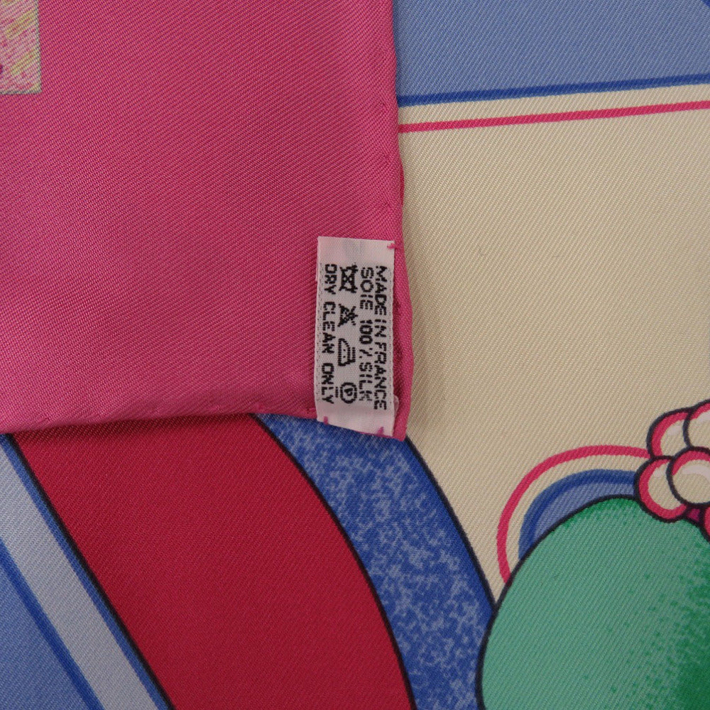 HERMES scarf silk pink Carre90 TIBET 2 Tibet 2 Women Used Authentic
