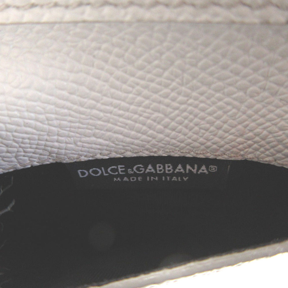 DOLCE&GABBANA Coin case leather white Chain wallet Sicily Women Used Authentic