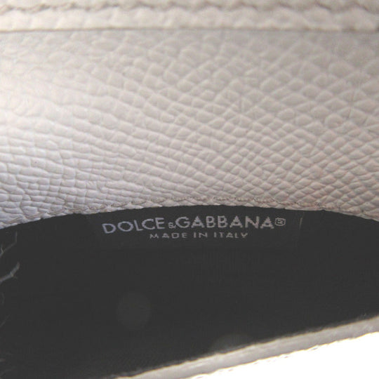 DOLCE&GABBANA Coin case leather white Chain wallet Sicily Women Used Authentic
