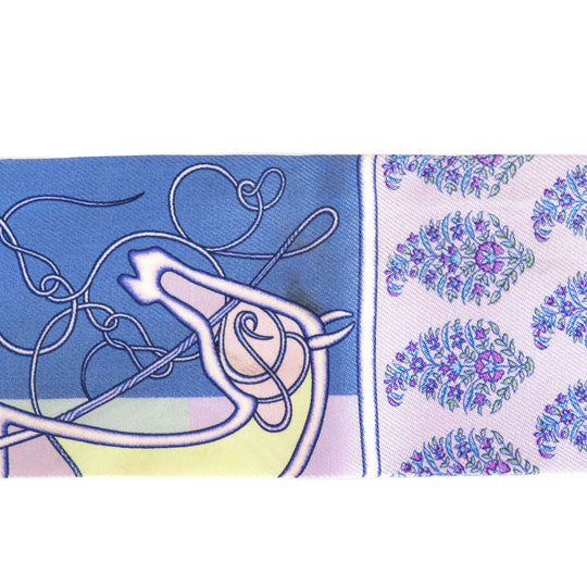 HERMES scarf silk purple Twilly Women Used Authentic