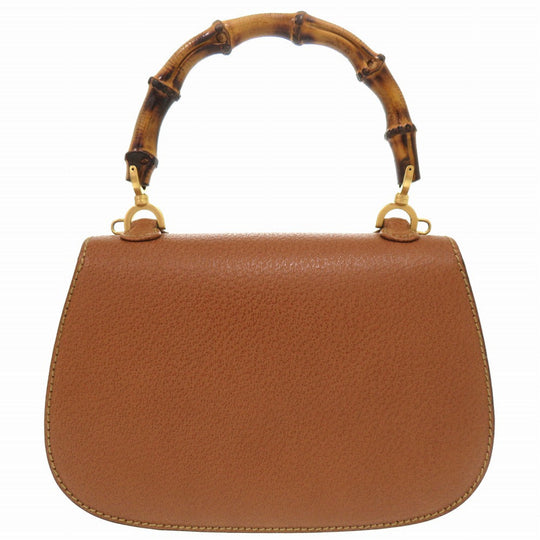 GUCCI Handbag 000 2046 0188 Bamboo Brown 2WAY Women Used Authentic