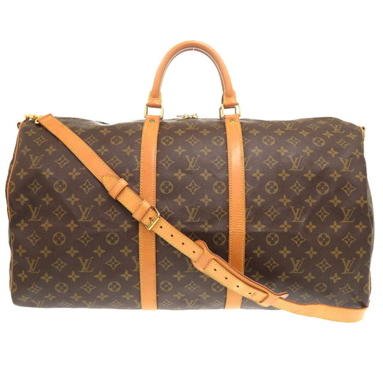 LOUIS VUITTON Boston Duffel bag M41414 Monogram canvas Brown Monogram Keepall bandouliere55 mens Used Authentic