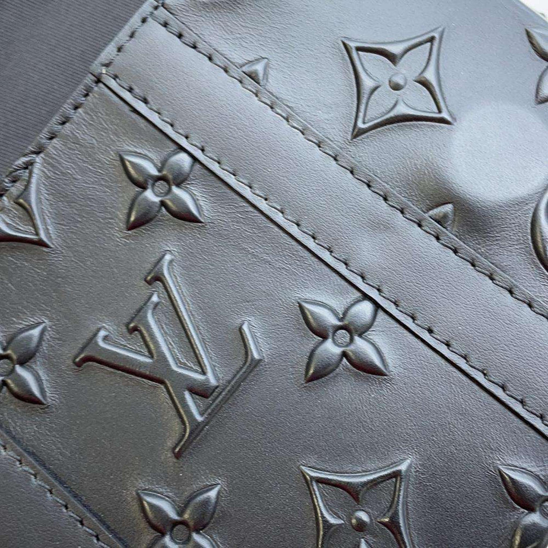 Louis Vuitton M57952 Monogram Seal Leather Noir Trunk Sling Bag Preloved
