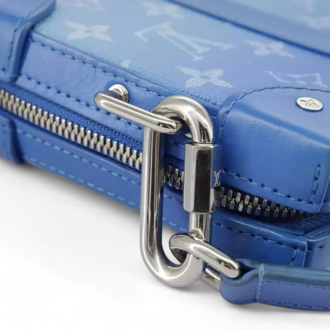 Louis Vuitton Monogram Clouds Soft Trunk Wallet Shoulder Bag Blue White Unisex