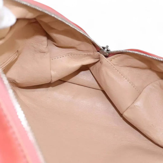 Chanel Coco Mark Chain Handbag Leather Pink Silver Women's Bag