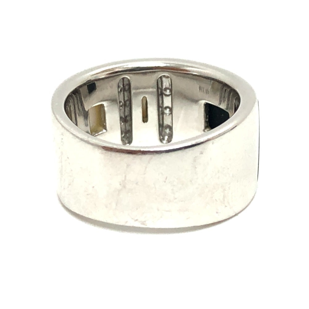 TASAKI Ring 18K Silver 18K Diamond Shell Onyx D0.14ct Women 10 Used Authentic