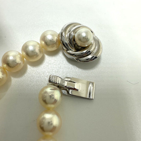 TASAKI Necklace Pearl white Akoya pearl 0.3" 40 Women Used Authentic