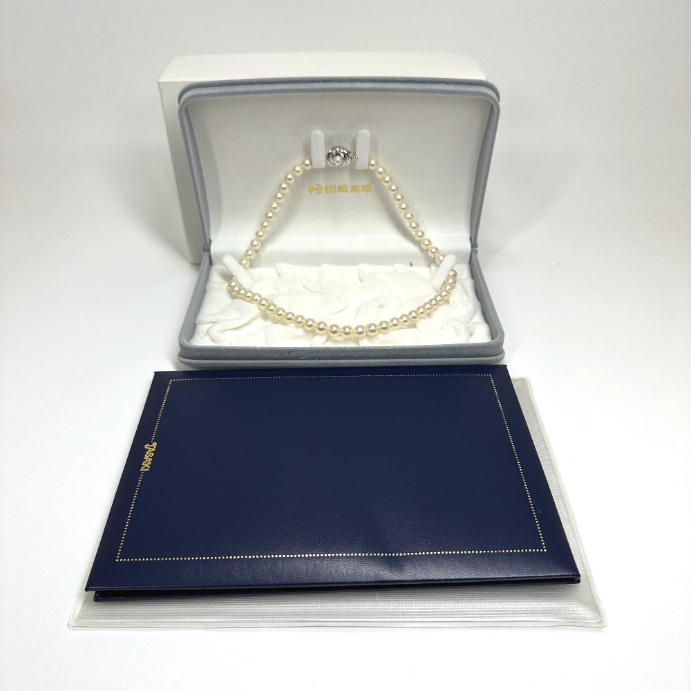 TASAKI Necklace Pearl white Akoya pearl 0.3" 40 Women Used Authentic