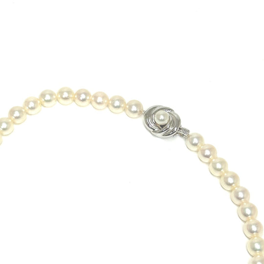 TASAKI Necklace Pearl white Akoya pearl 0.3" 40 Women Used Authentic