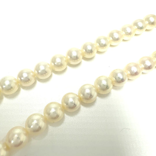 TASAKI Necklace Pearl white Akoya pearl 0.3" 40 Women Used Authentic
