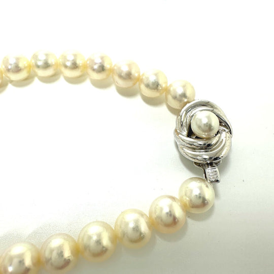 TASAKI Necklace Pearl white Akoya pearl 0.3" 40 Women Used Authentic