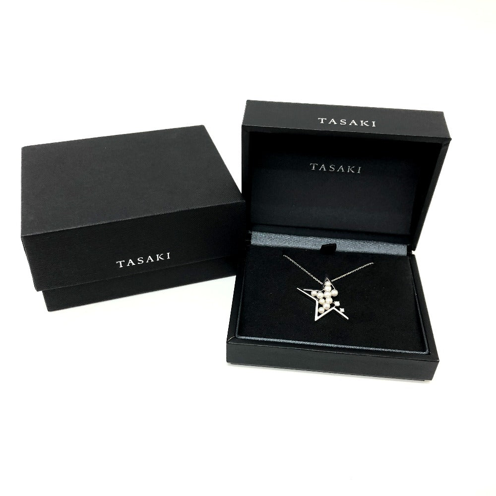TASAKI Necklace K18WG Silver K18WG abstract star