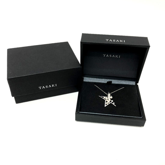 TASAKI Necklace K18WG Silver K18WG abstract star