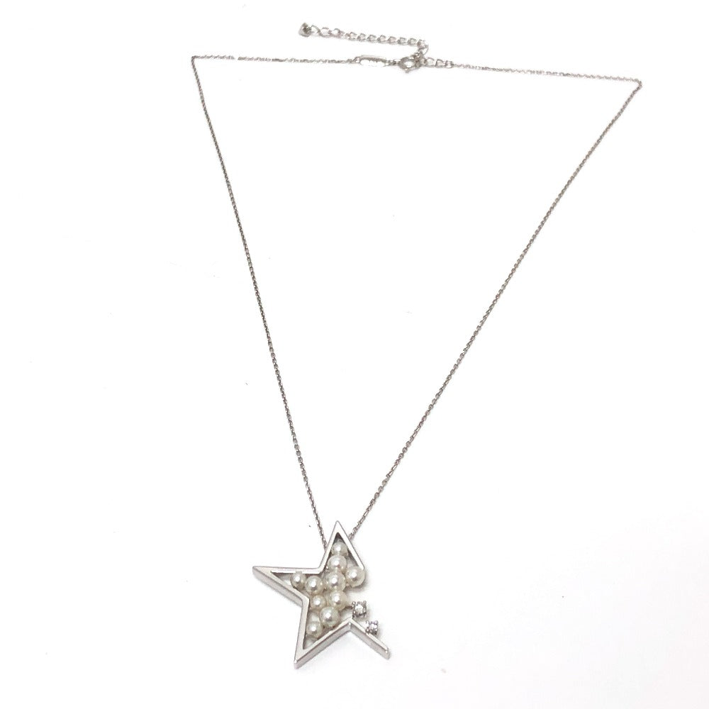 TASAKI Necklace K18WG Silver K18WG abstract star