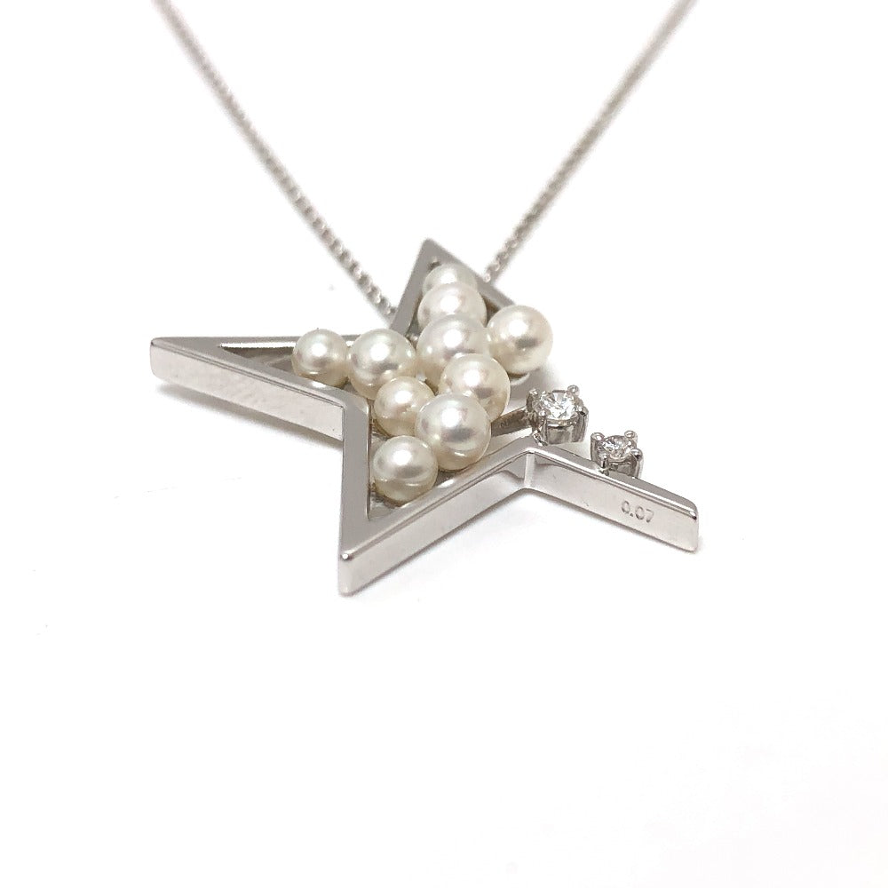 TASAKI Necklace K18WG Silver K18WG abstract star